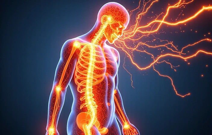 Imagine abstractă a fluxului de energie sau a unui corp sănătos