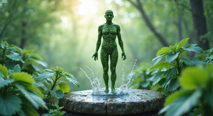 Ilustrație sănătate celulară și echilibru intern